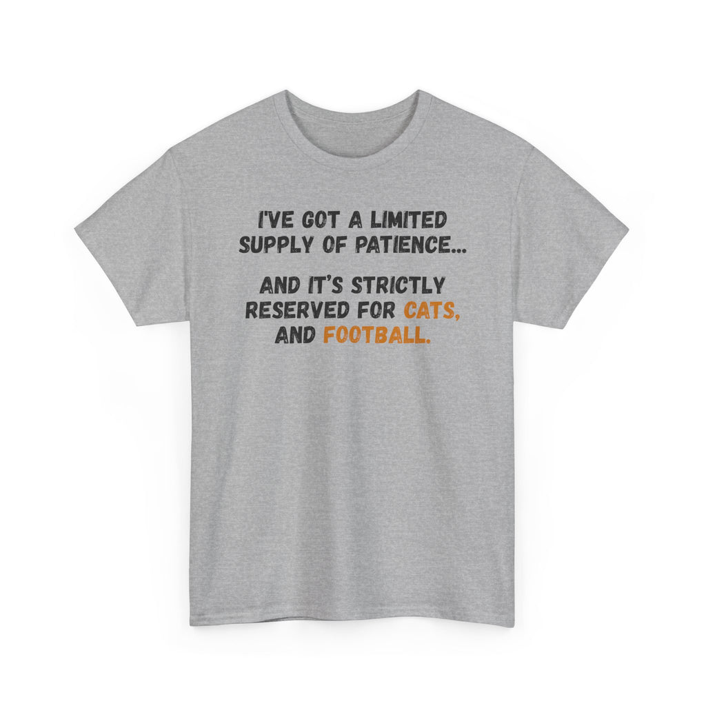 Patience Reserved For Cats and Football T-Shirt