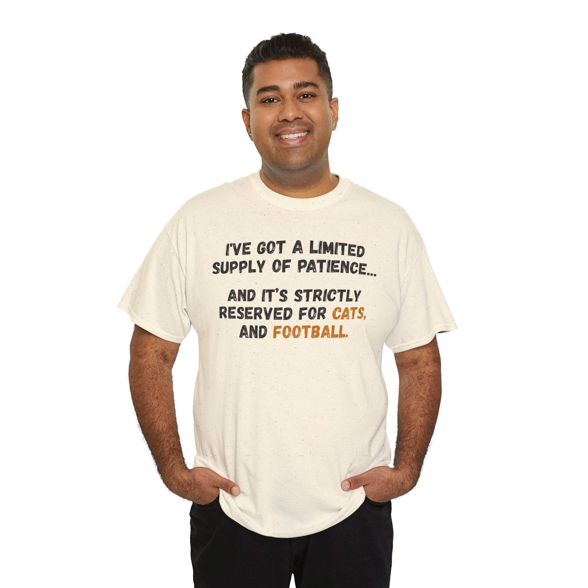 Patience Reserved For Cats and Football T-Shirt