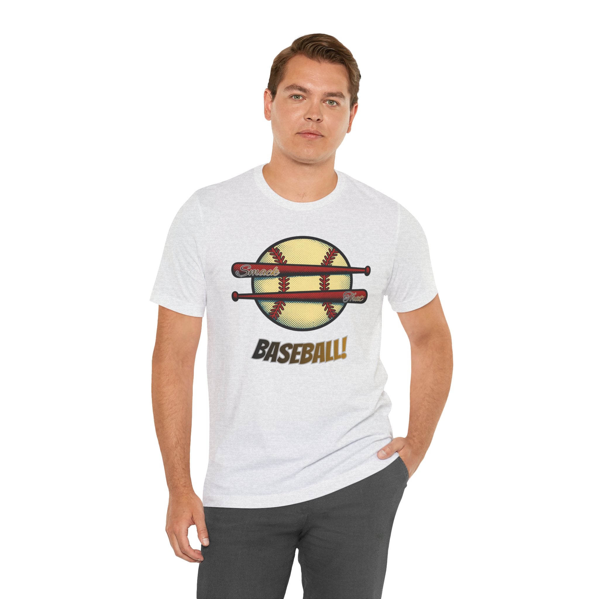Smack That Baseball Retro Baseball Tee — Bats Graphic Shirt