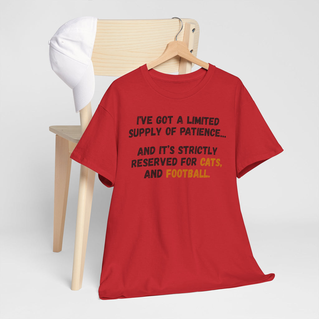 Patience Reserved For Cats and Football T-Shirt