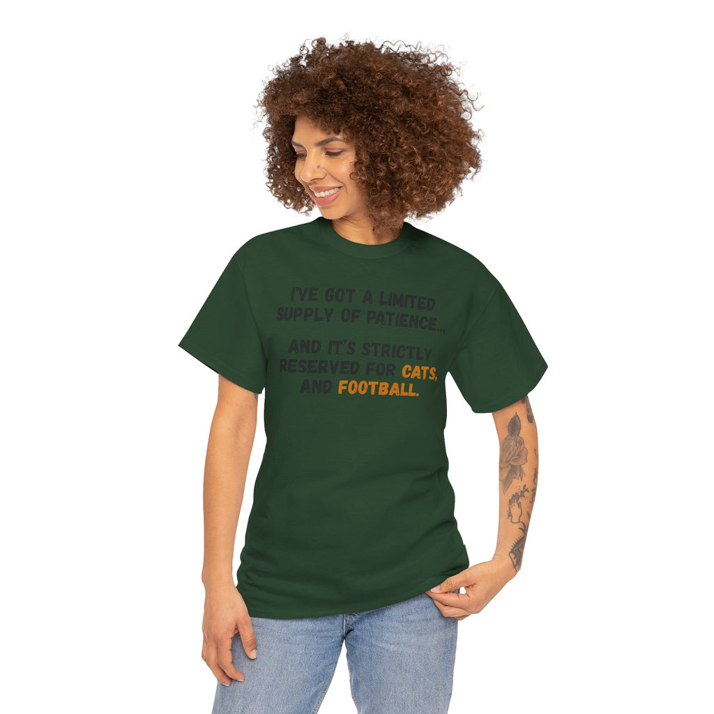 Patience Reserved For Cats and Football T-Shirt