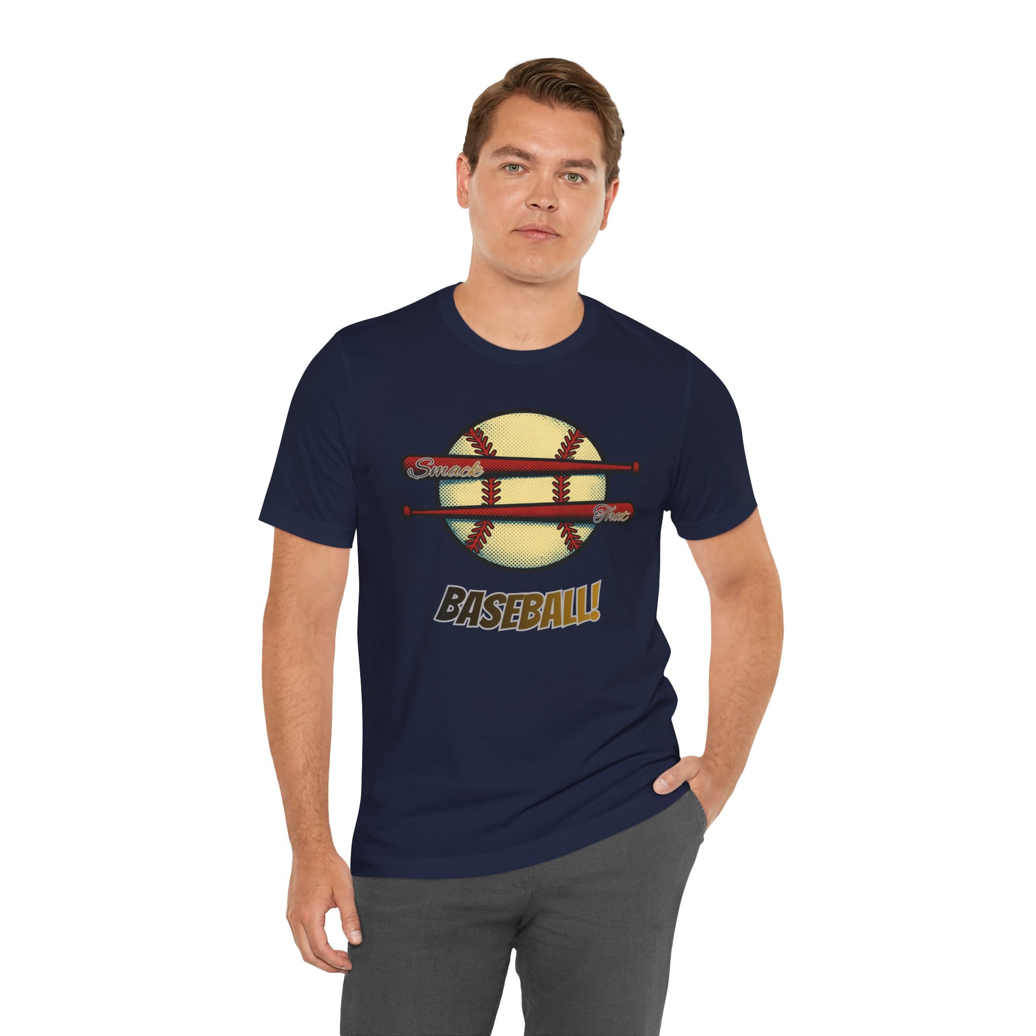 Smack That Baseball Retro Baseball Tee — Bats Graphic Shirt