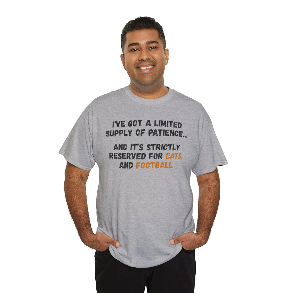 Patience Reserved For Cats and Football T-Shirt