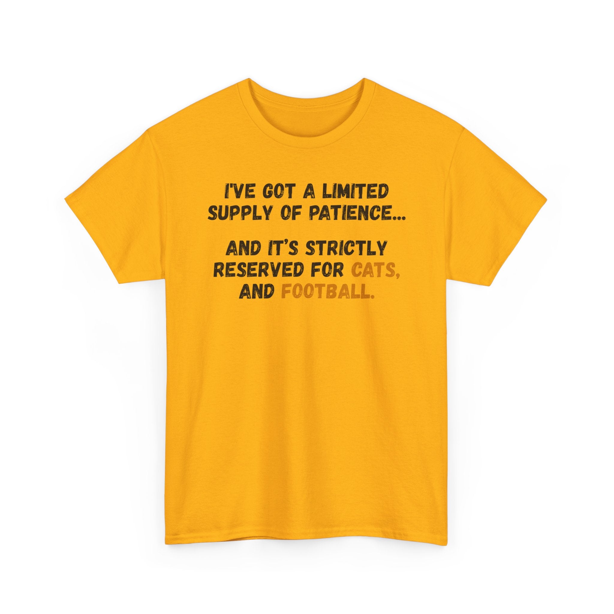 Patience Reserved For Cats and Football T-Shirt