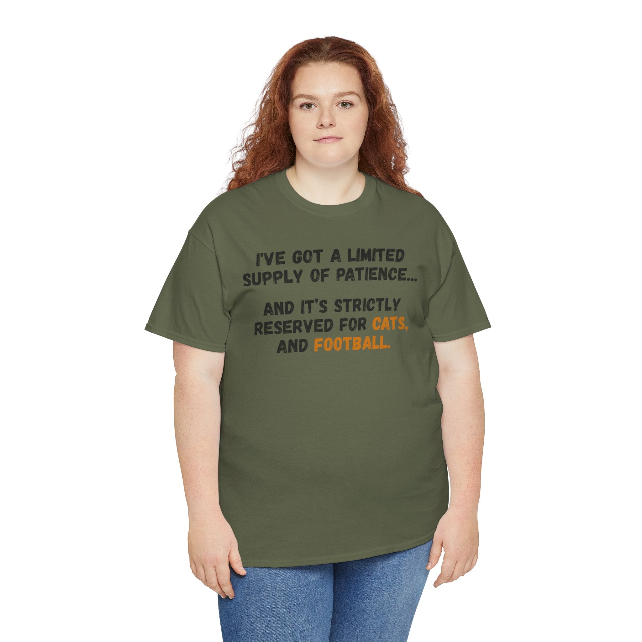 Patience Reserved For Cats and Football T-Shirt