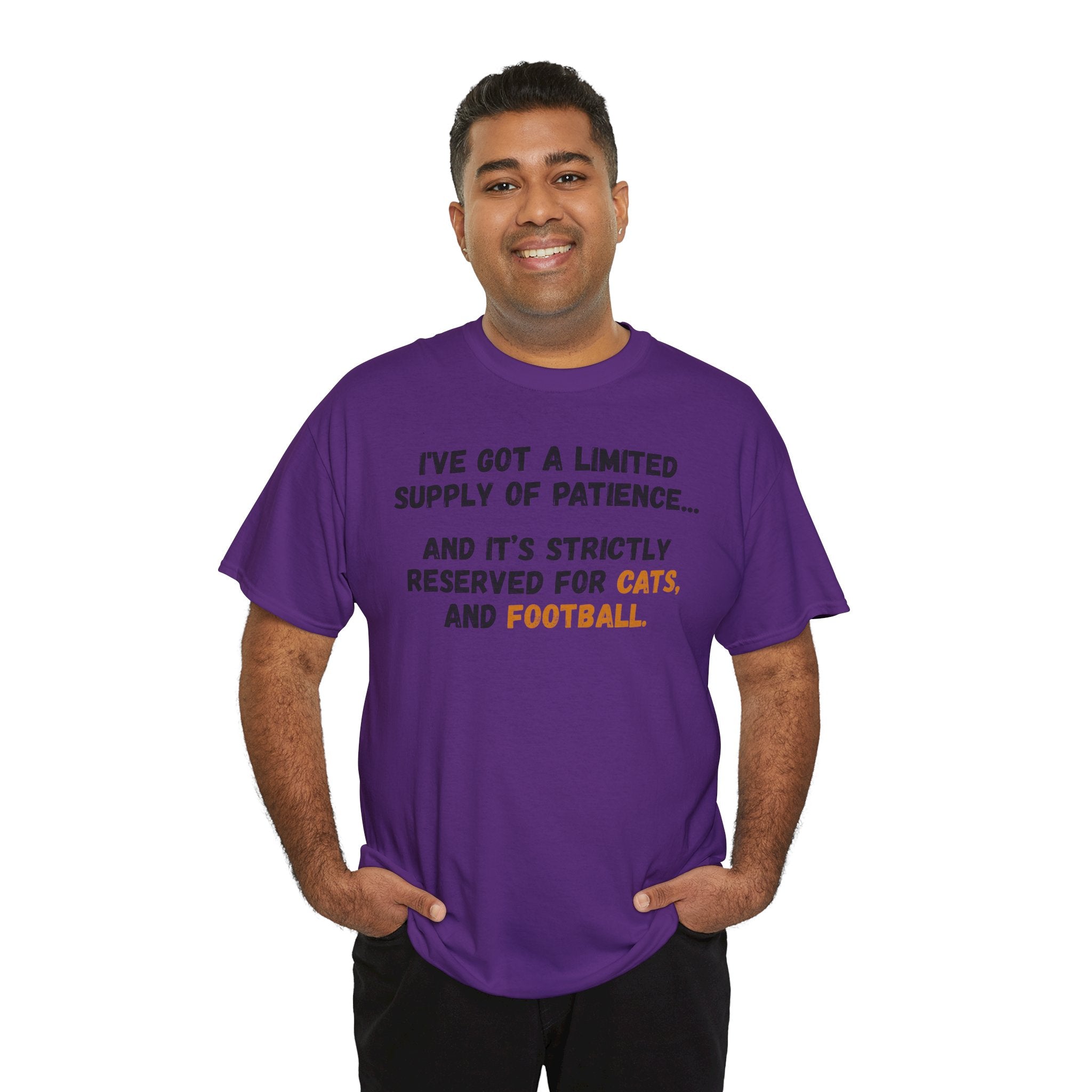 Patience Reserved For Cats and Football T-Shirt