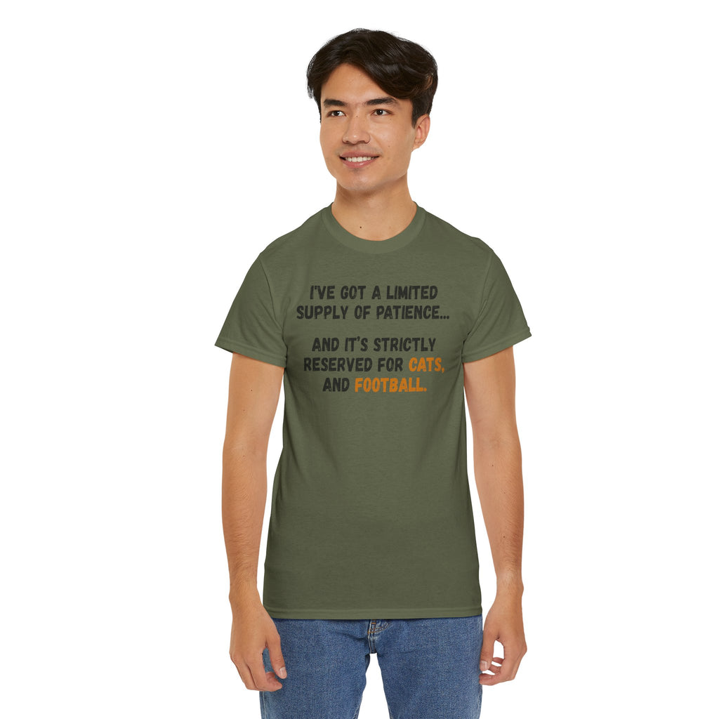Patience Reserved For Cats and Football T-Shirt