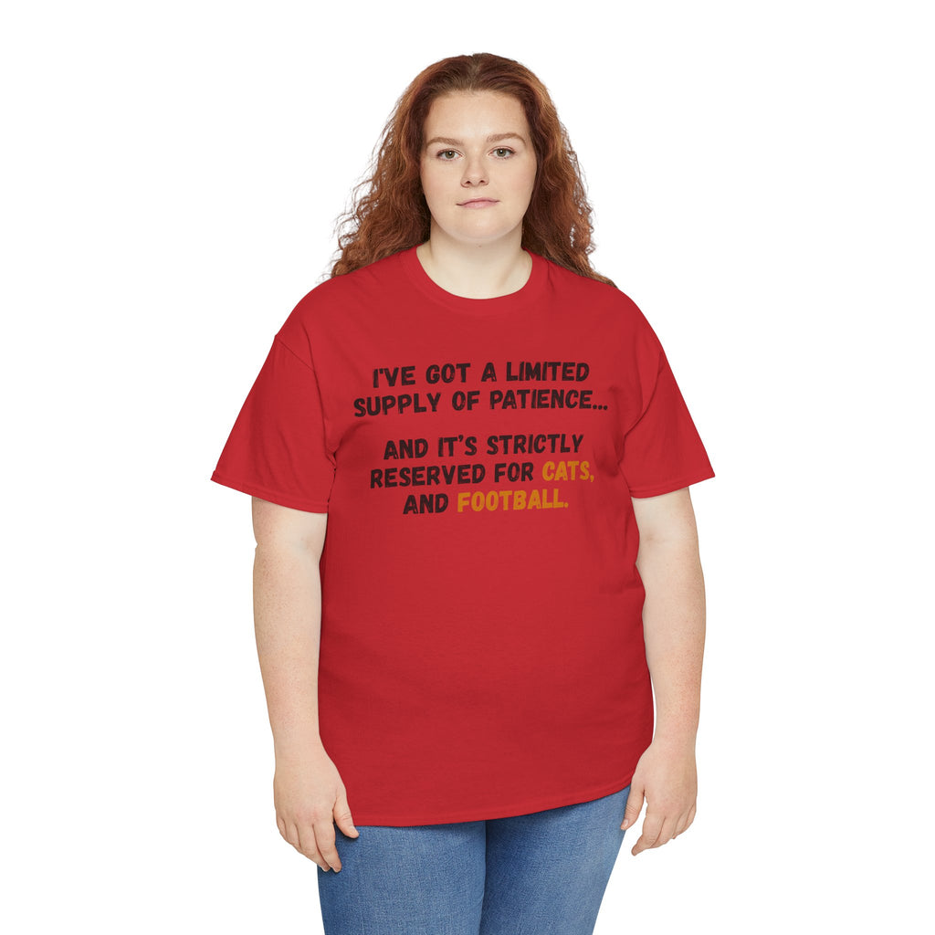 Patience Reserved For Cats and Football T-Shirt