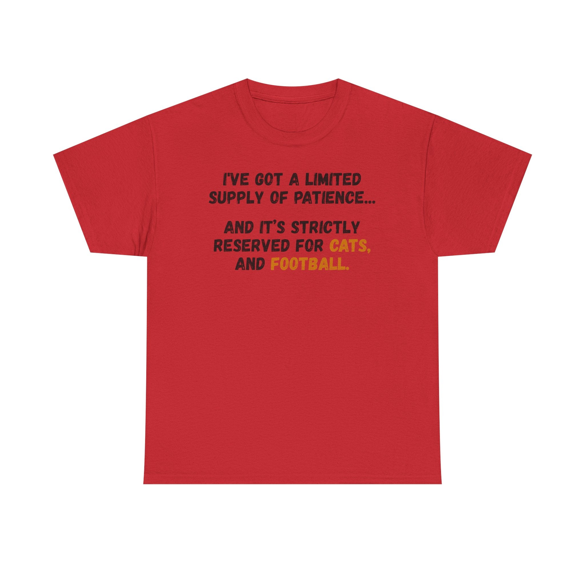 Patience Reserved For Cats and Football T-Shirt
