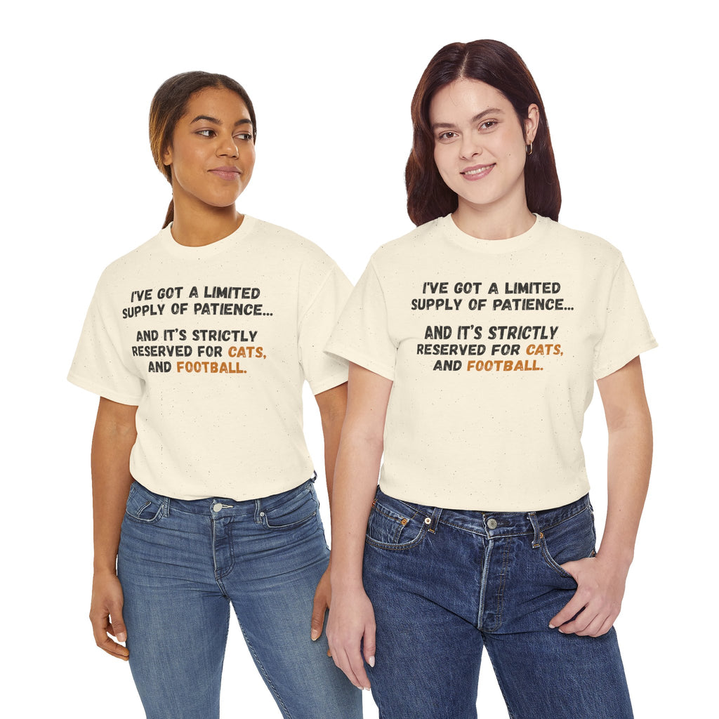 Patience Reserved For Cats and Football T-Shirt