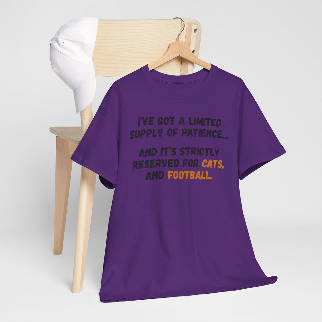 Patience Reserved For Cats and Football T-Shirt
