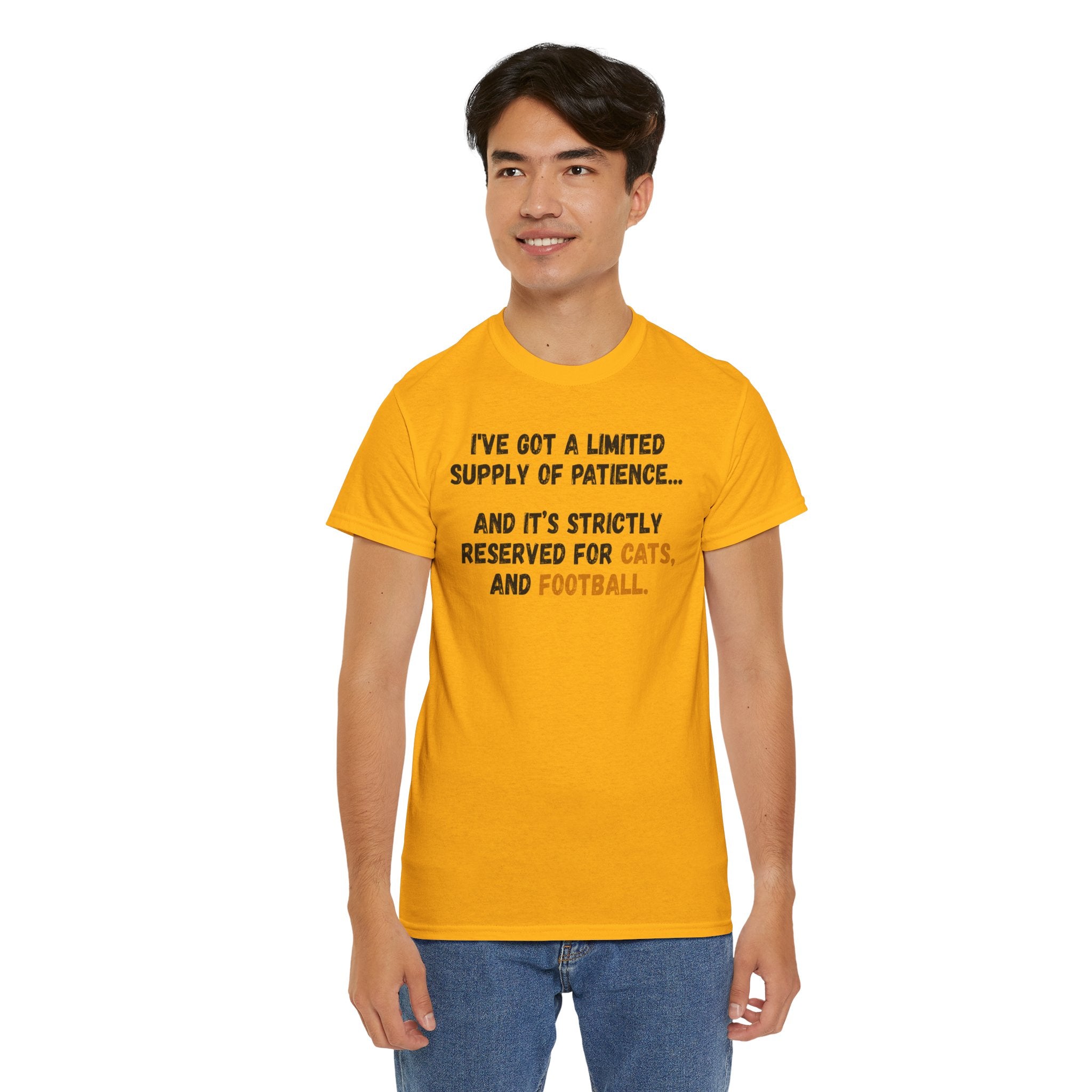 Patience Reserved For Cats and Football T-Shirt