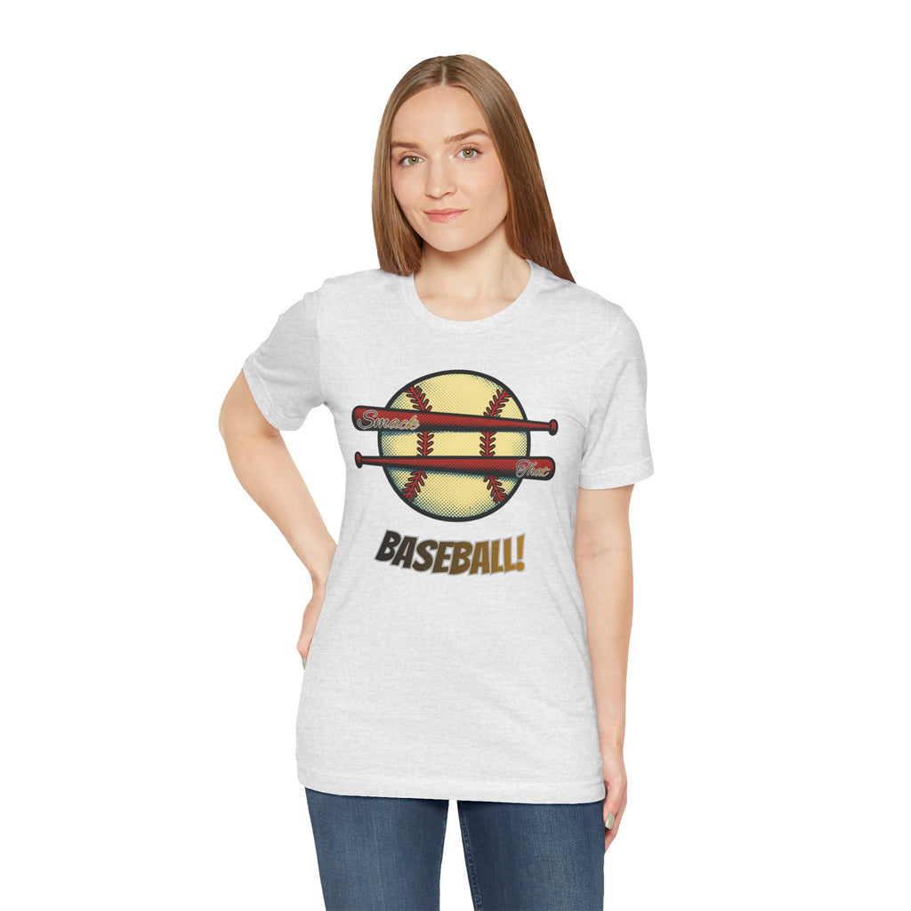 Smack That Baseball Retro Baseball Tee — Bats Graphic Shirt
