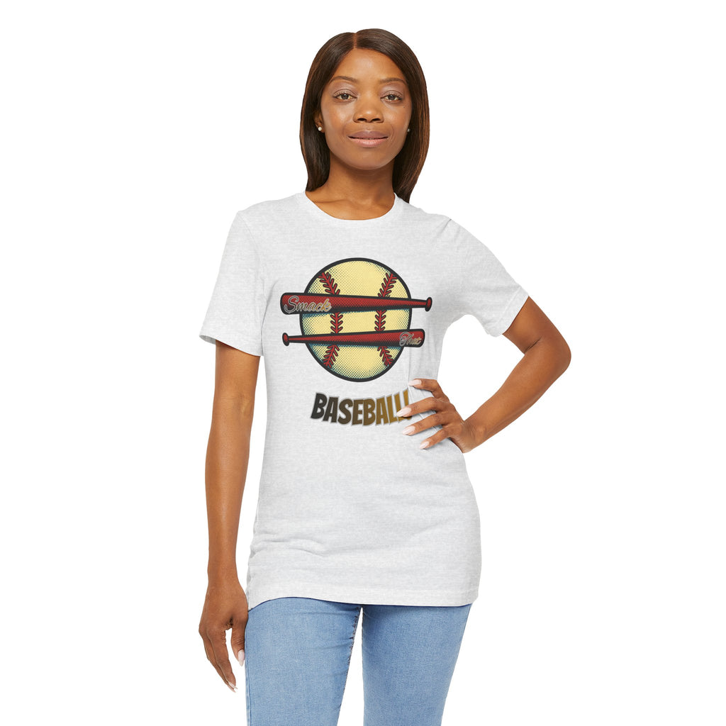 Smack That Baseball Retro Baseball Tee — Bats Graphic Shirt