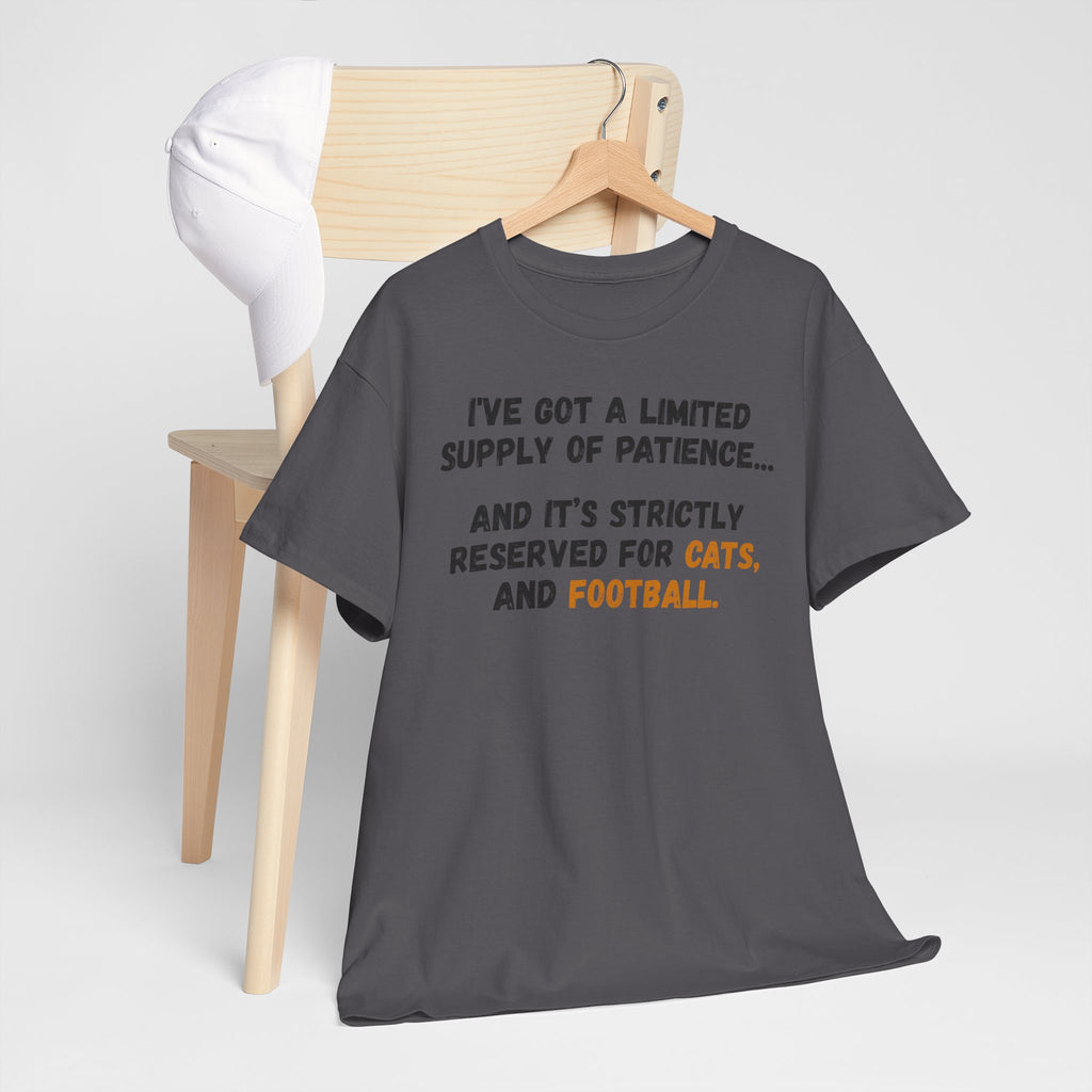 Patience Reserved For Cats and Football T-Shirt