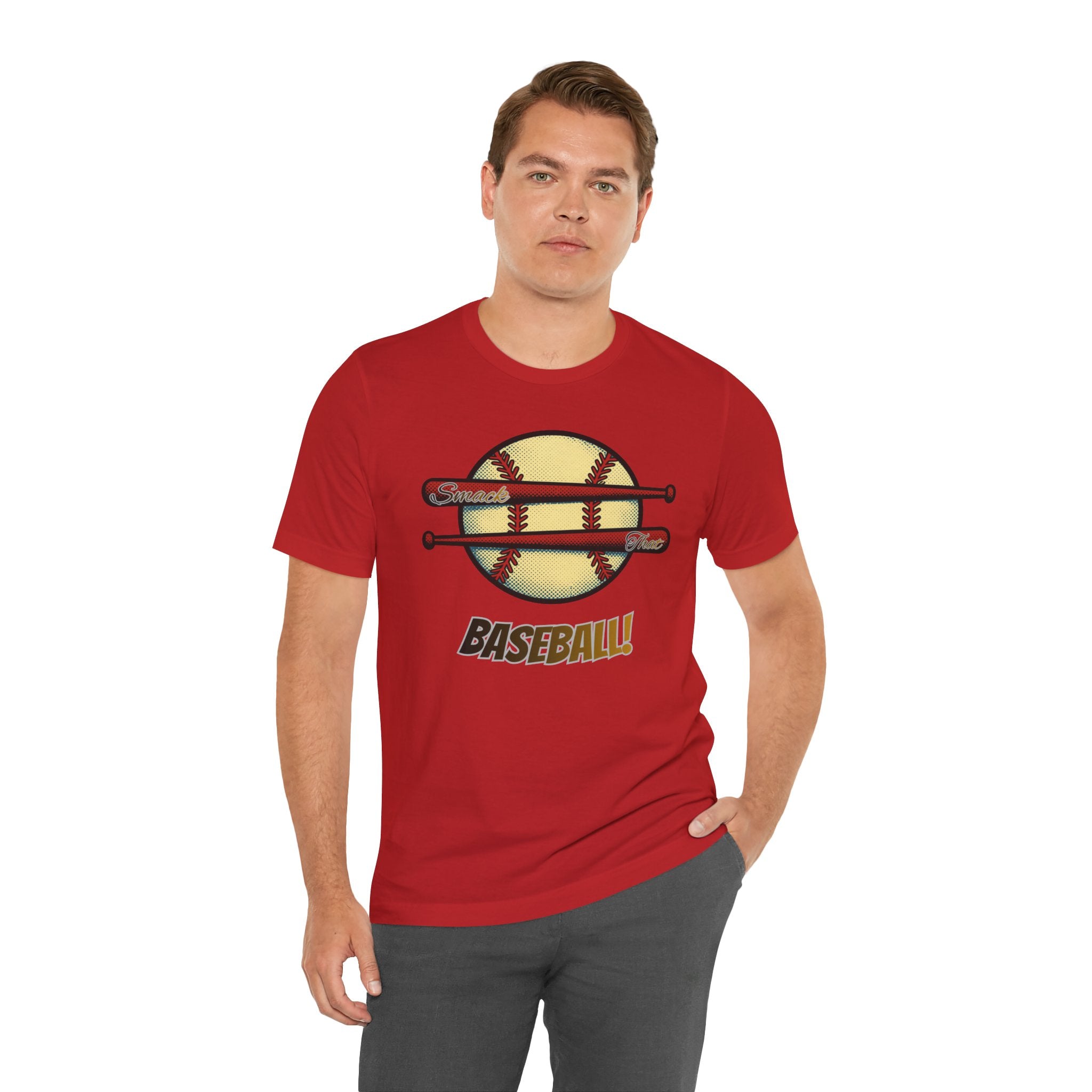 Smack That Baseball Retro Baseball Tee — Bats Graphic Shirt