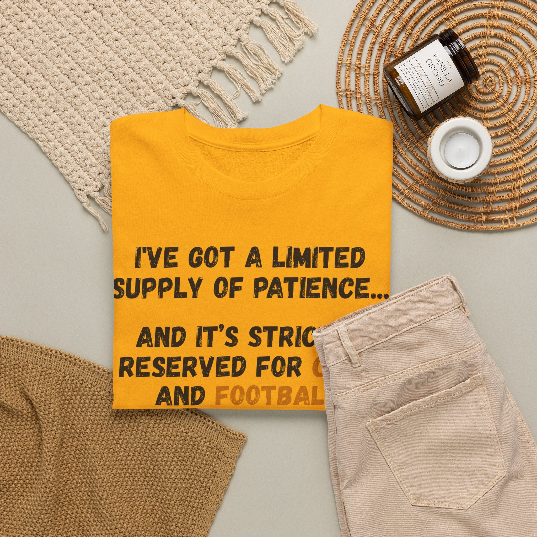 Patience Reserved For Cats and Football T-Shirt