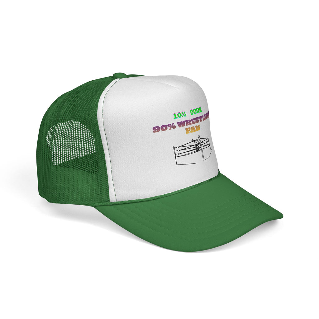 Wrestling Trucker Cap — “10% Dork 90% Wrestling Fan” Mesh Hat