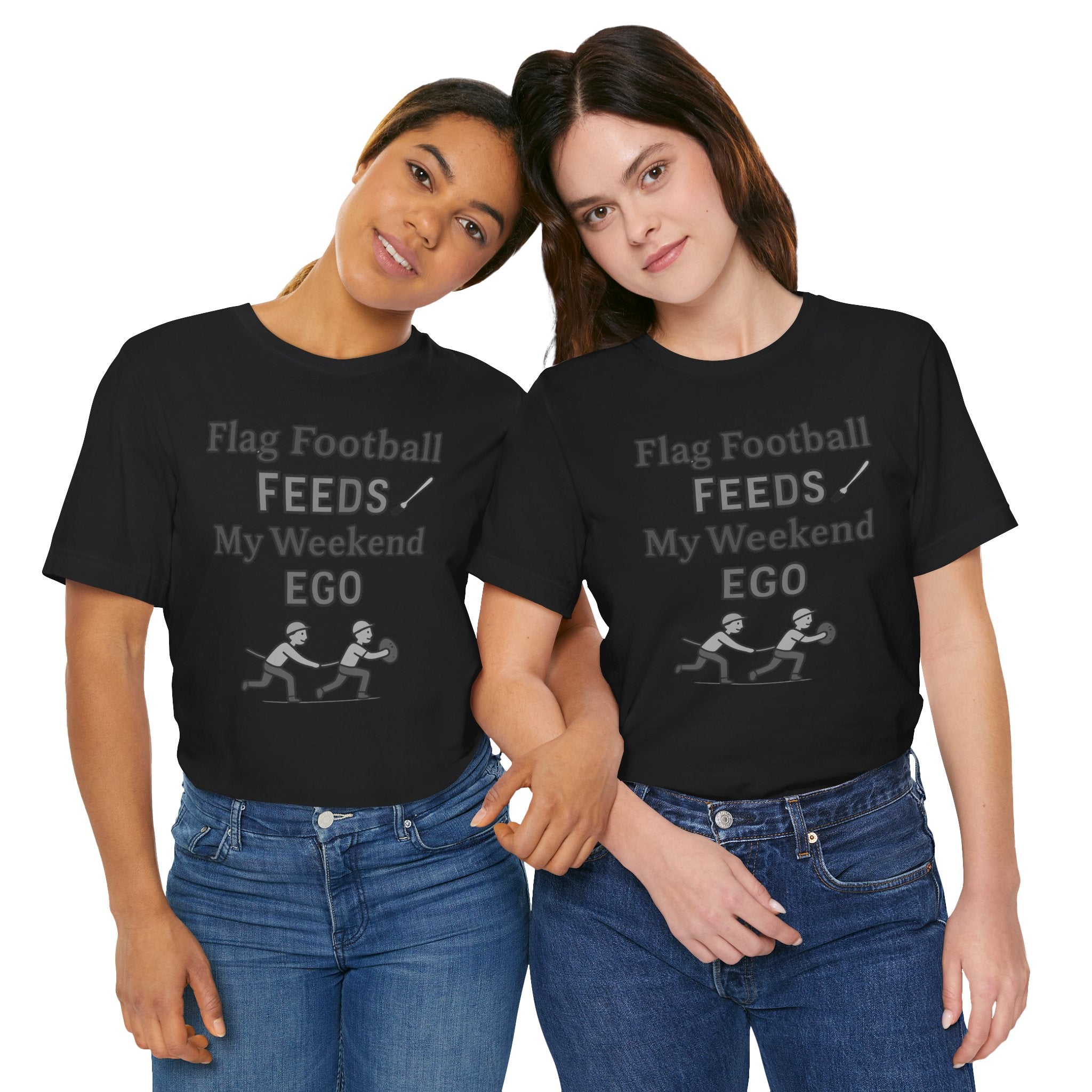 Flag Football Tee — "Flag Football Feeds My Weekend Ego" Casual Sports Shirt