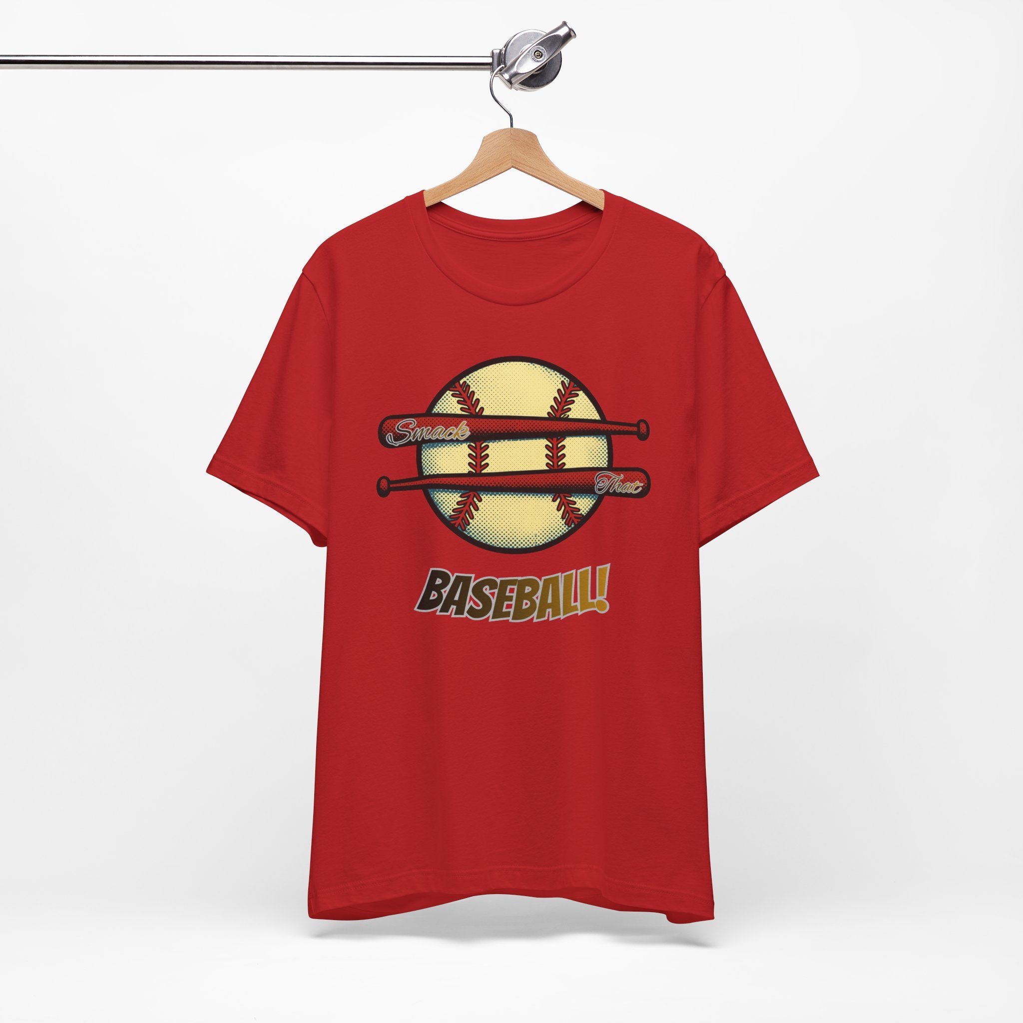 Smack That Baseball Retro Baseball Tee — Bats Graphic Shirt