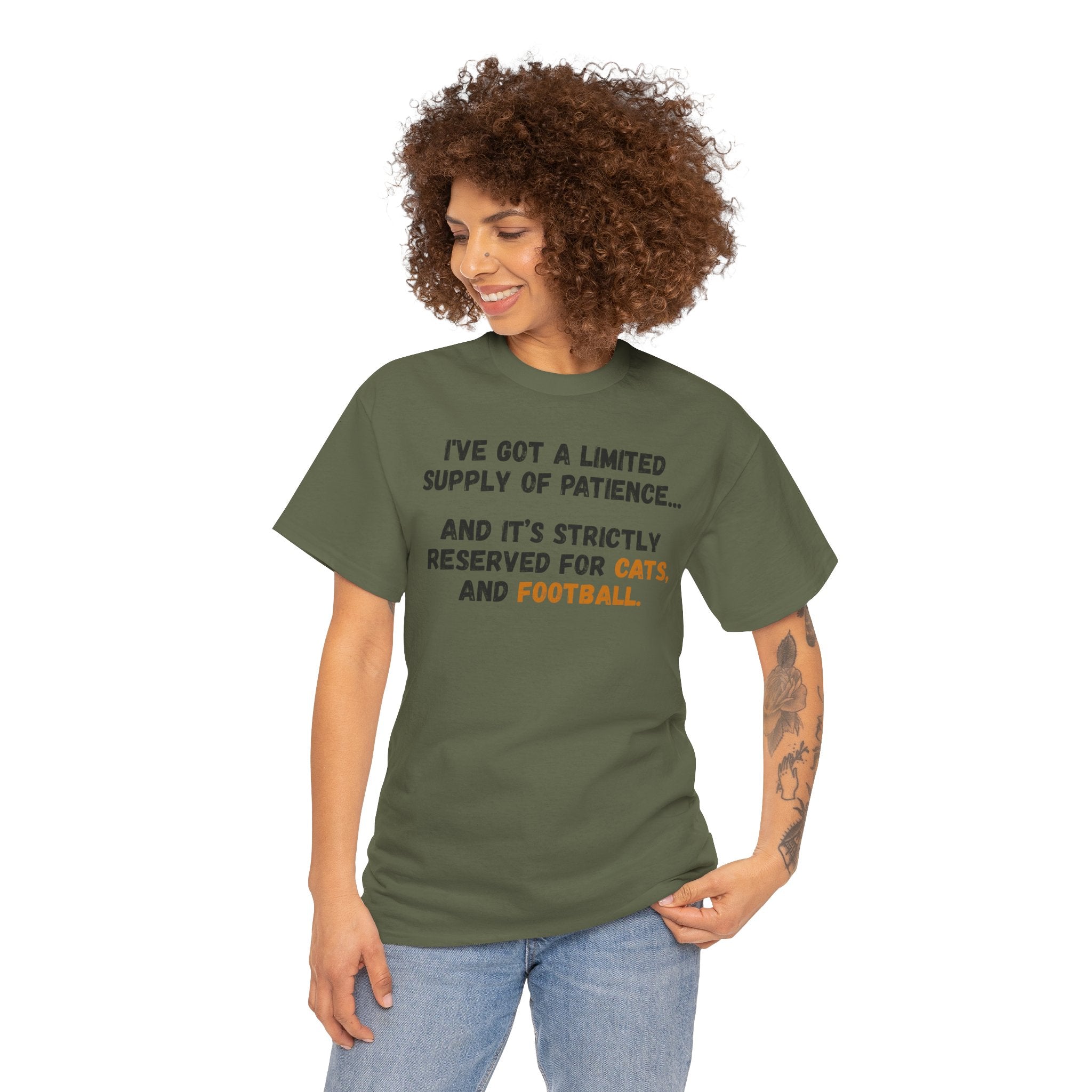 Patience Reserved For Cats and Football T-Shirt