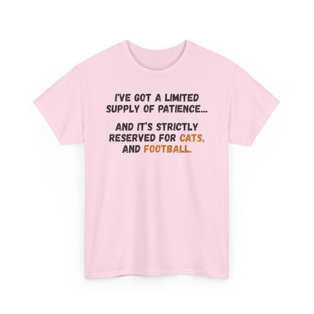 Patience Reserved For Cats and Football T-Shirt