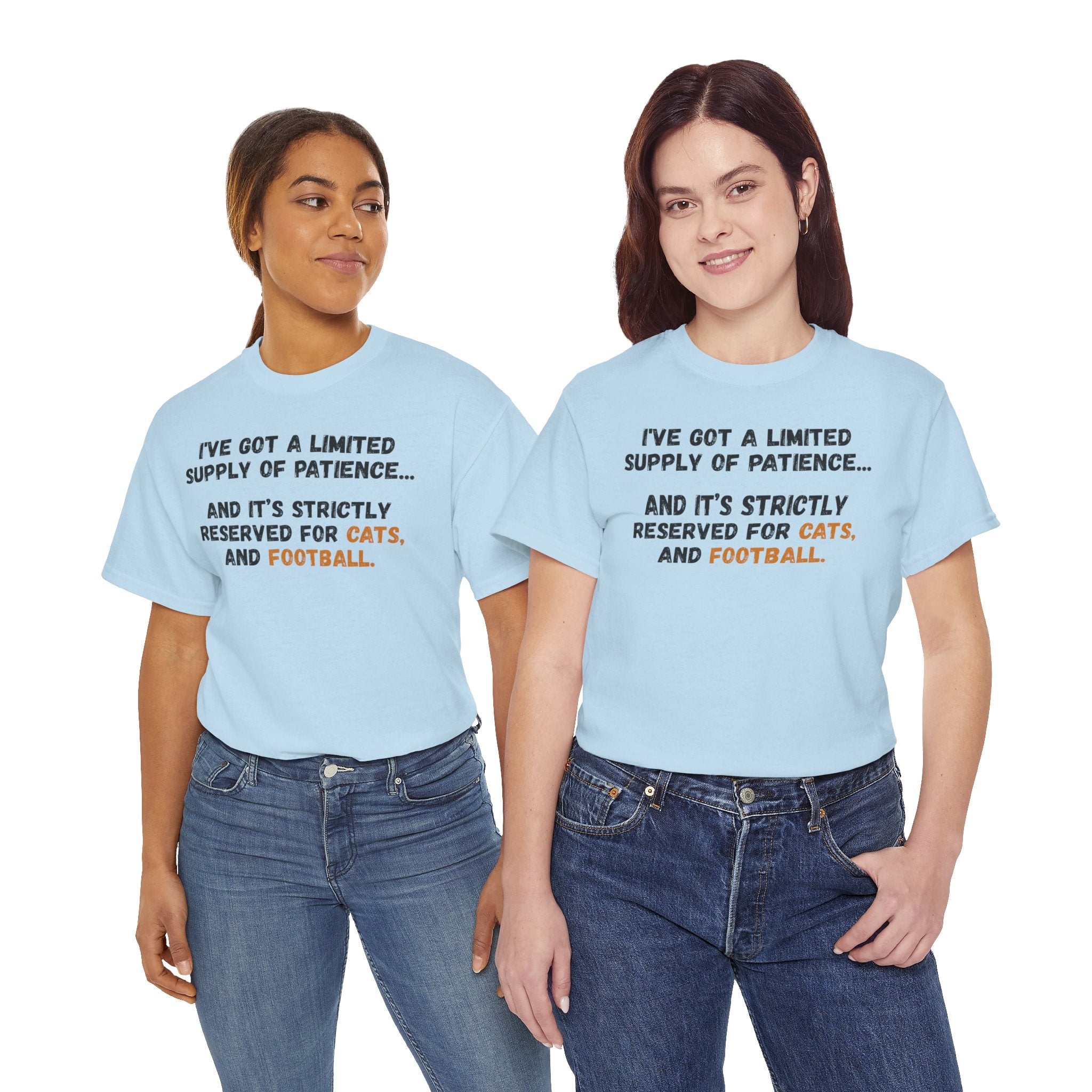 Patience Reserved For Cats and Football T-Shirt