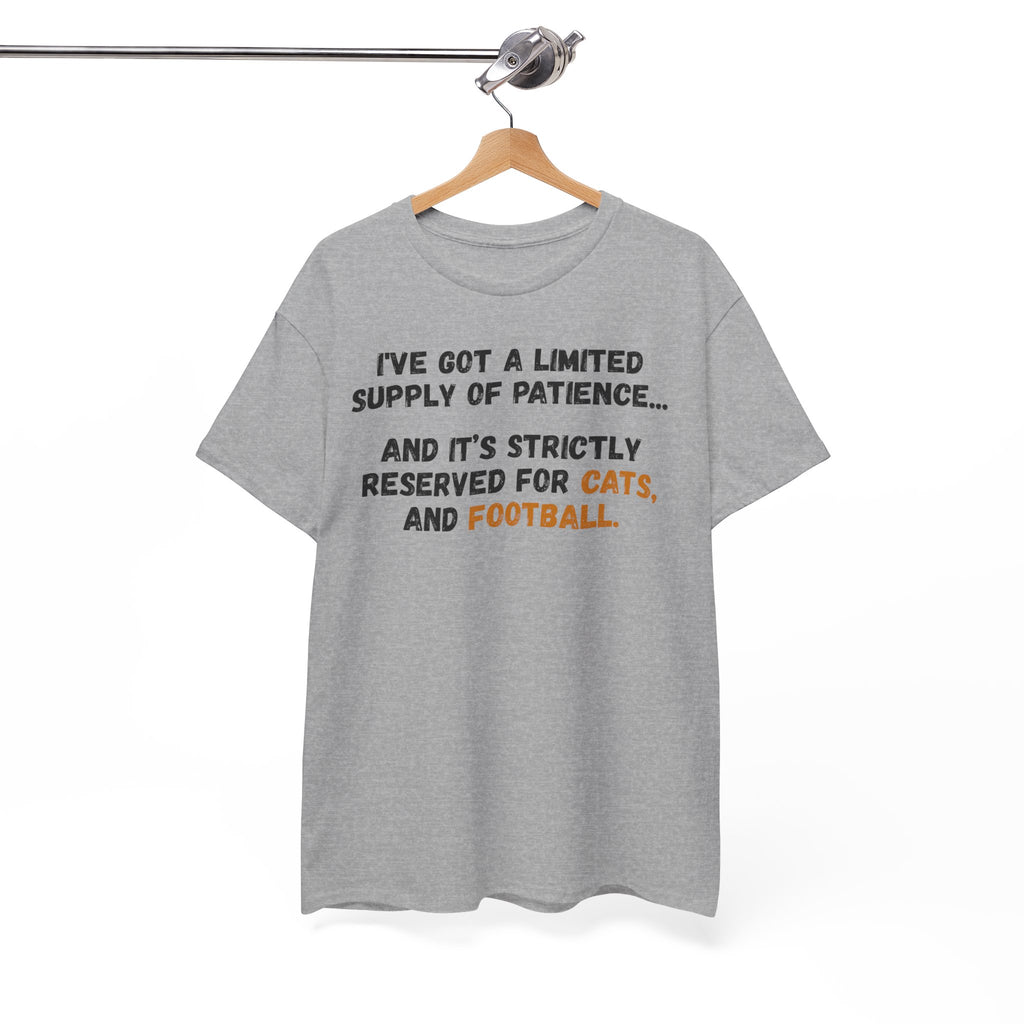 Patience Reserved For Cats and Football T-Shirt