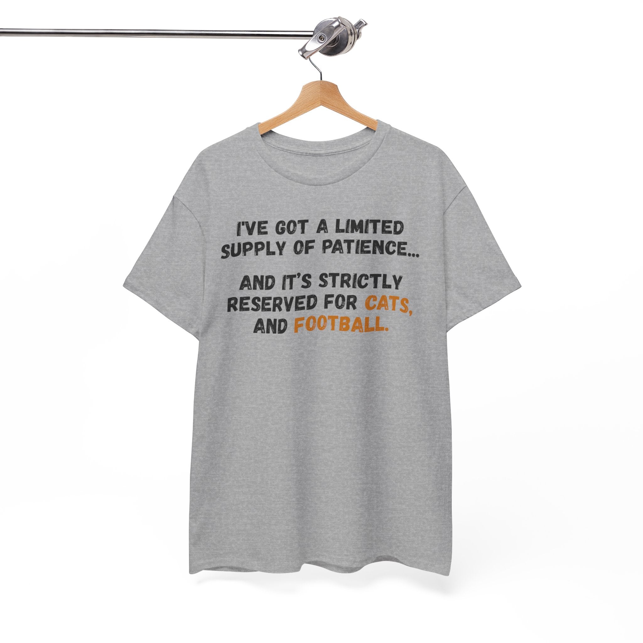 Patience Reserved For Cats and Football T-Shirt