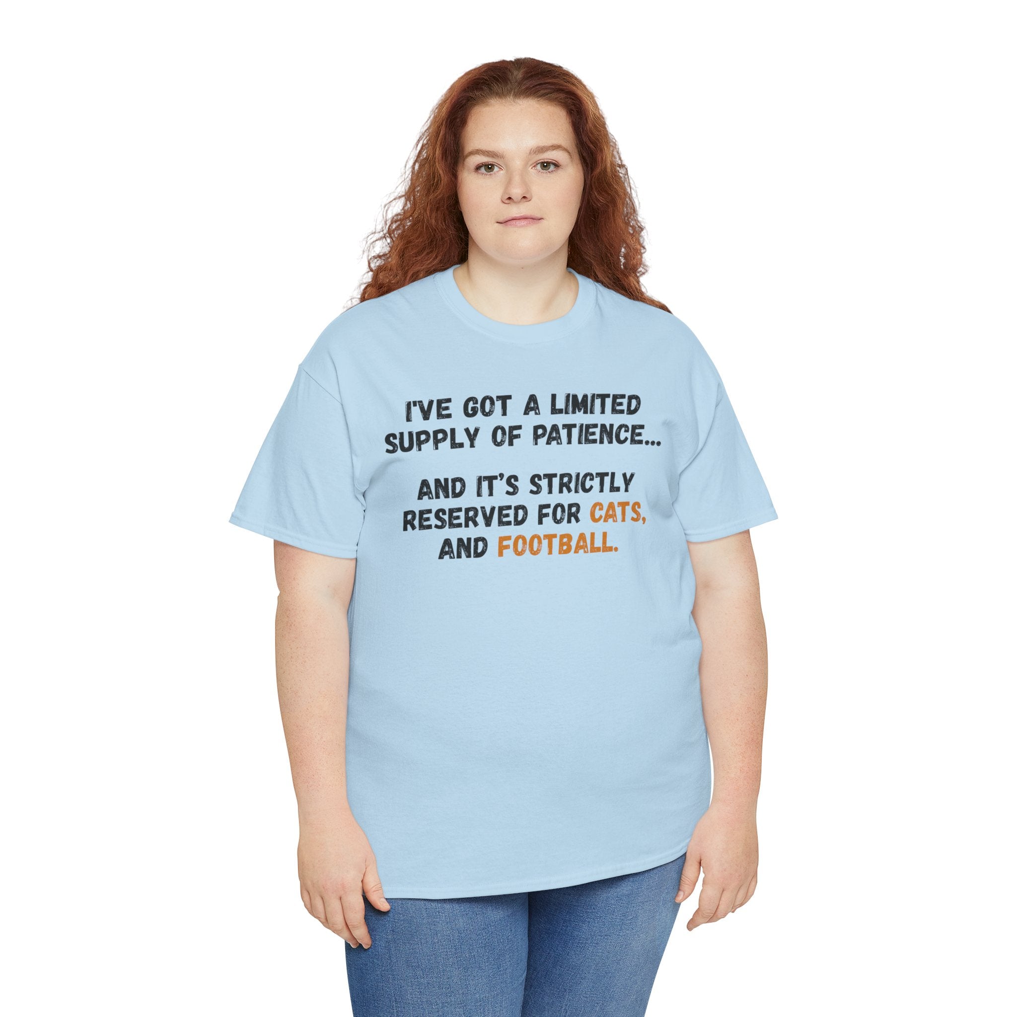 Patience Reserved For Cats and Football T-Shirt