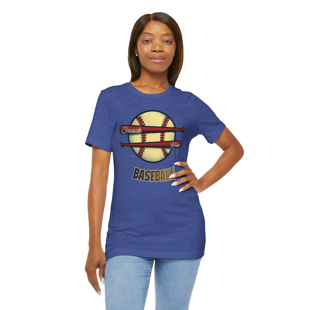 Smack That Baseball Retro Baseball Tee — Bats Graphic Shirt