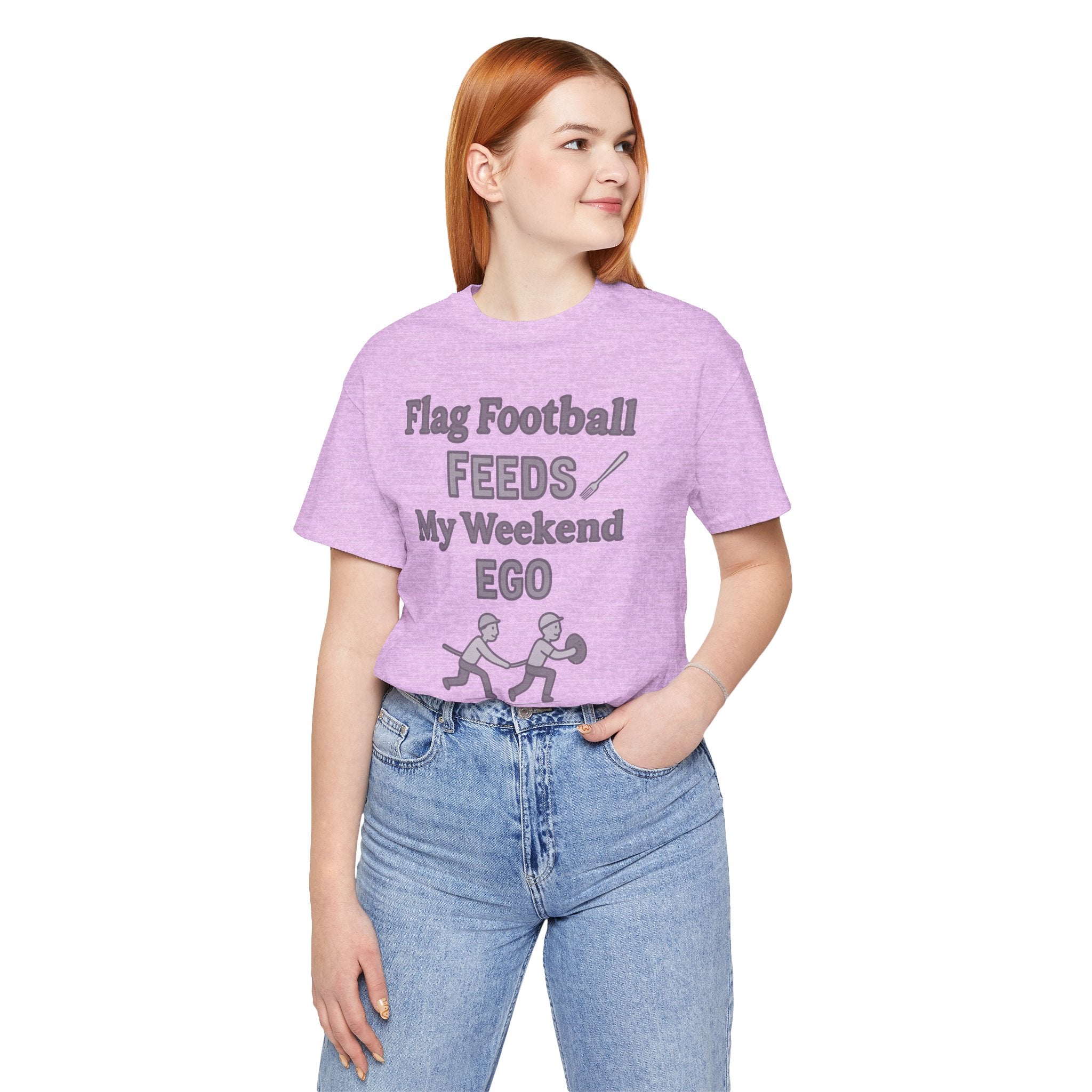 Flag Football Tee — "Flag Football Feeds My Weekend Ego" Casual Sports Shirt