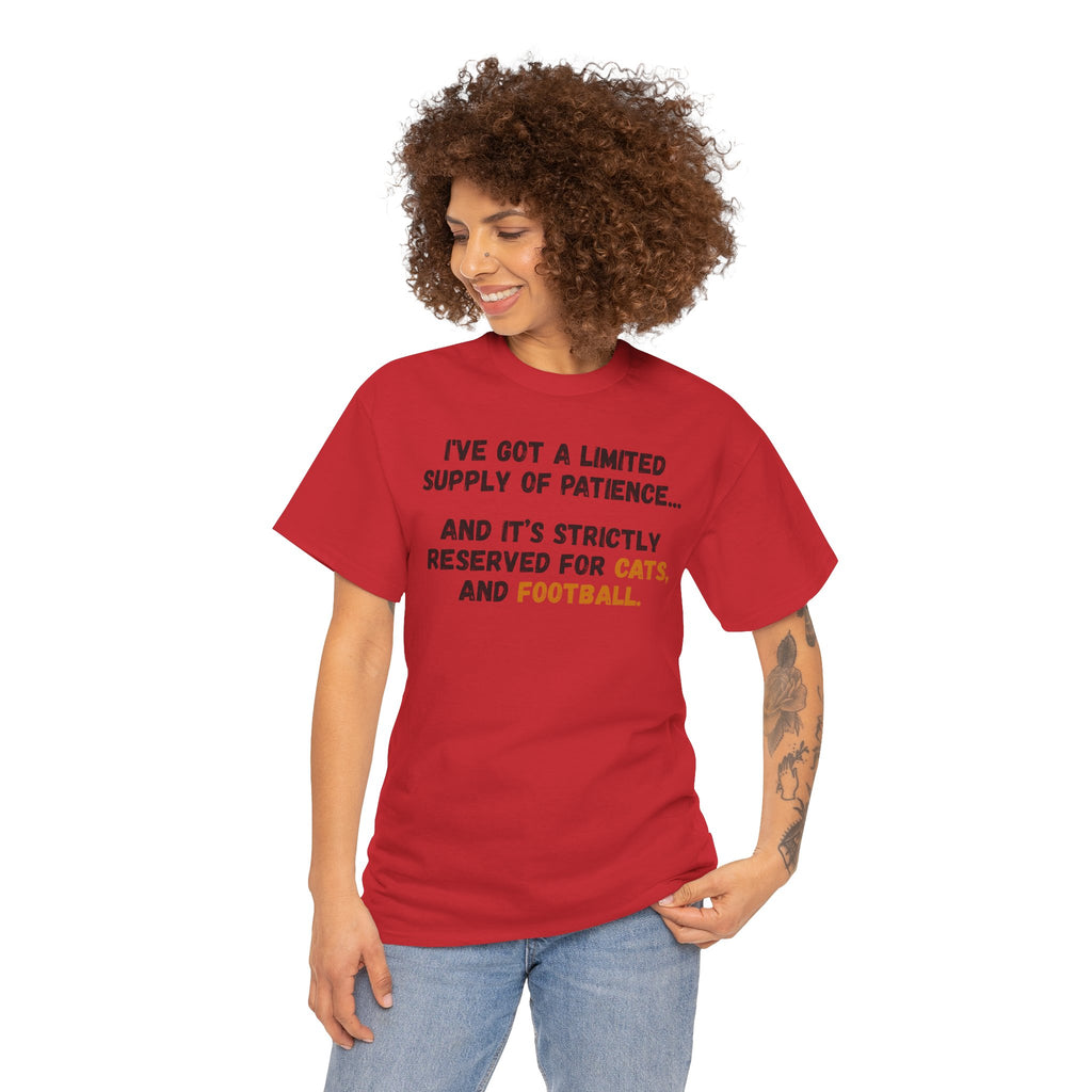Patience Reserved For Cats and Football T-Shirt