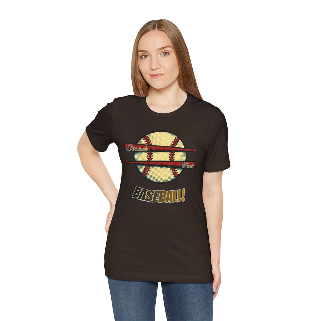 Smack That Baseball Retro Baseball Tee — Bats Graphic Shirt