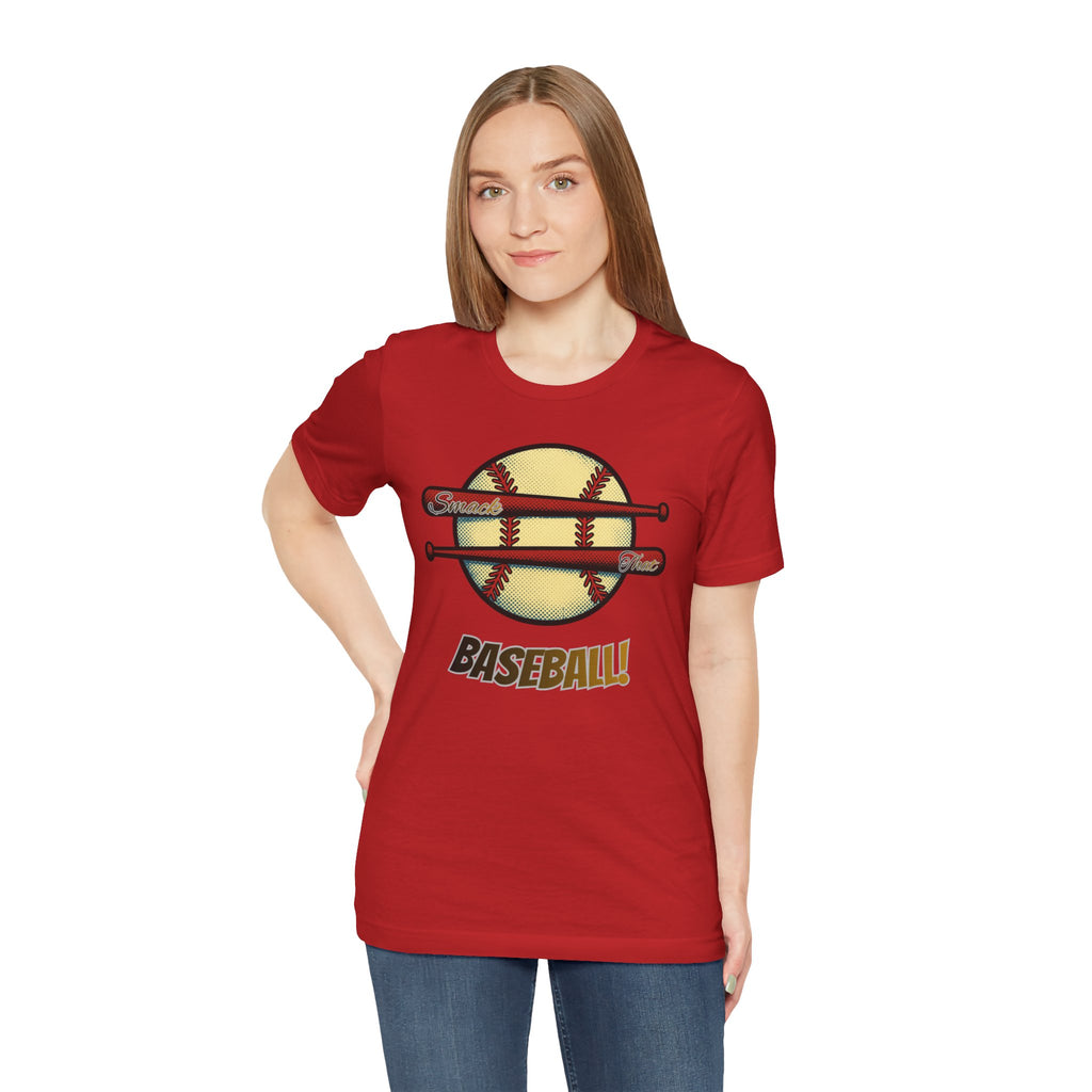 Smack That Baseball Retro Baseball Tee — Bats Graphic Shirt