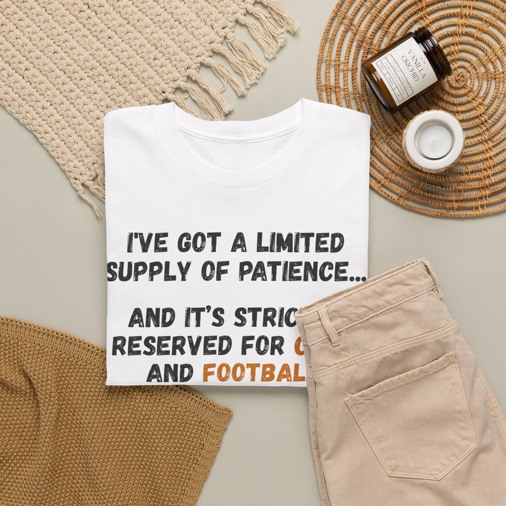 Patience Reserved For Cats and Football T-Shirt