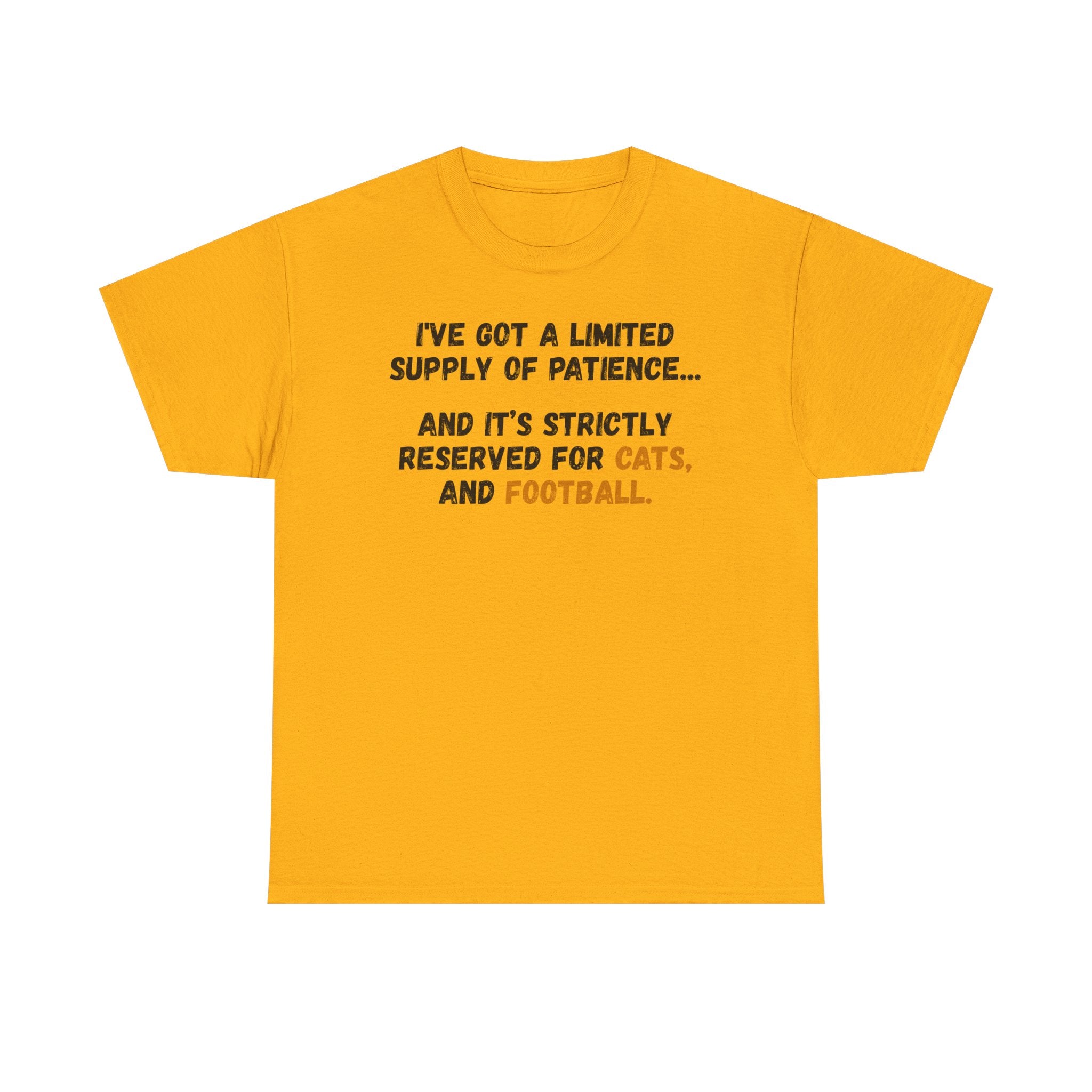 Patience Reserved For Cats and Football T-Shirt
