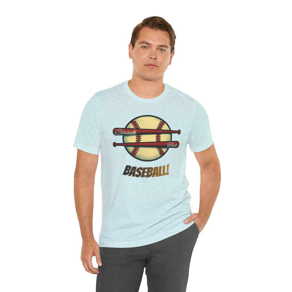 Smack That Baseball Retro Baseball Tee — Bats Graphic Shirt