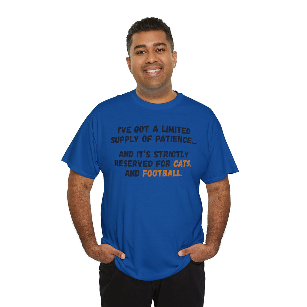 Patience Reserved For Cats and Football T-Shirt