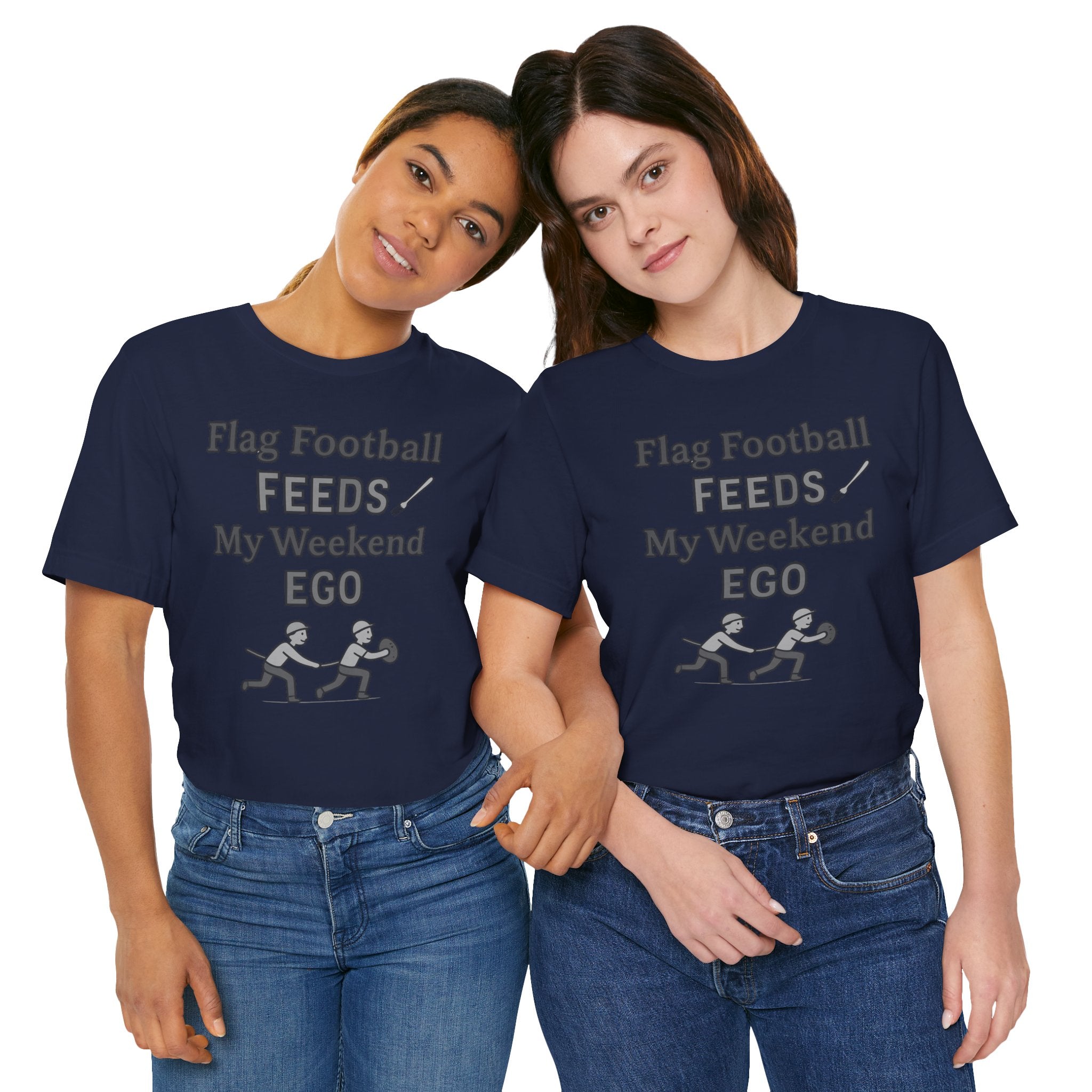 Flag Football Tee — "Flag Football Feeds My Weekend Ego" Casual Sports Shirt