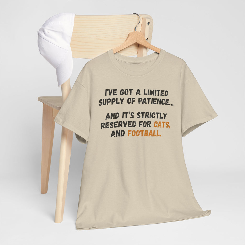 Patience Reserved For Cats and Football T-Shirt