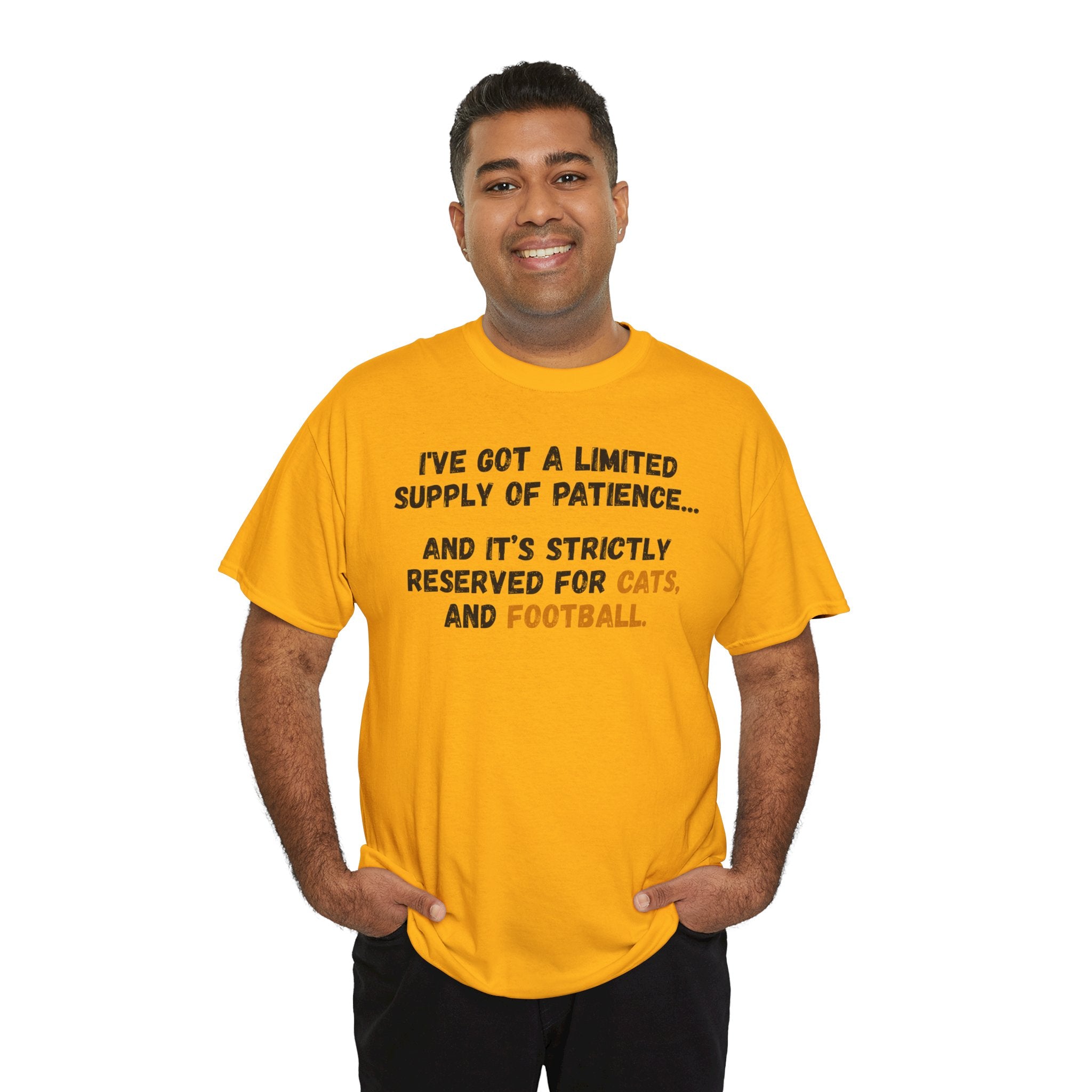 Patience Reserved For Cats and Football T-Shirt