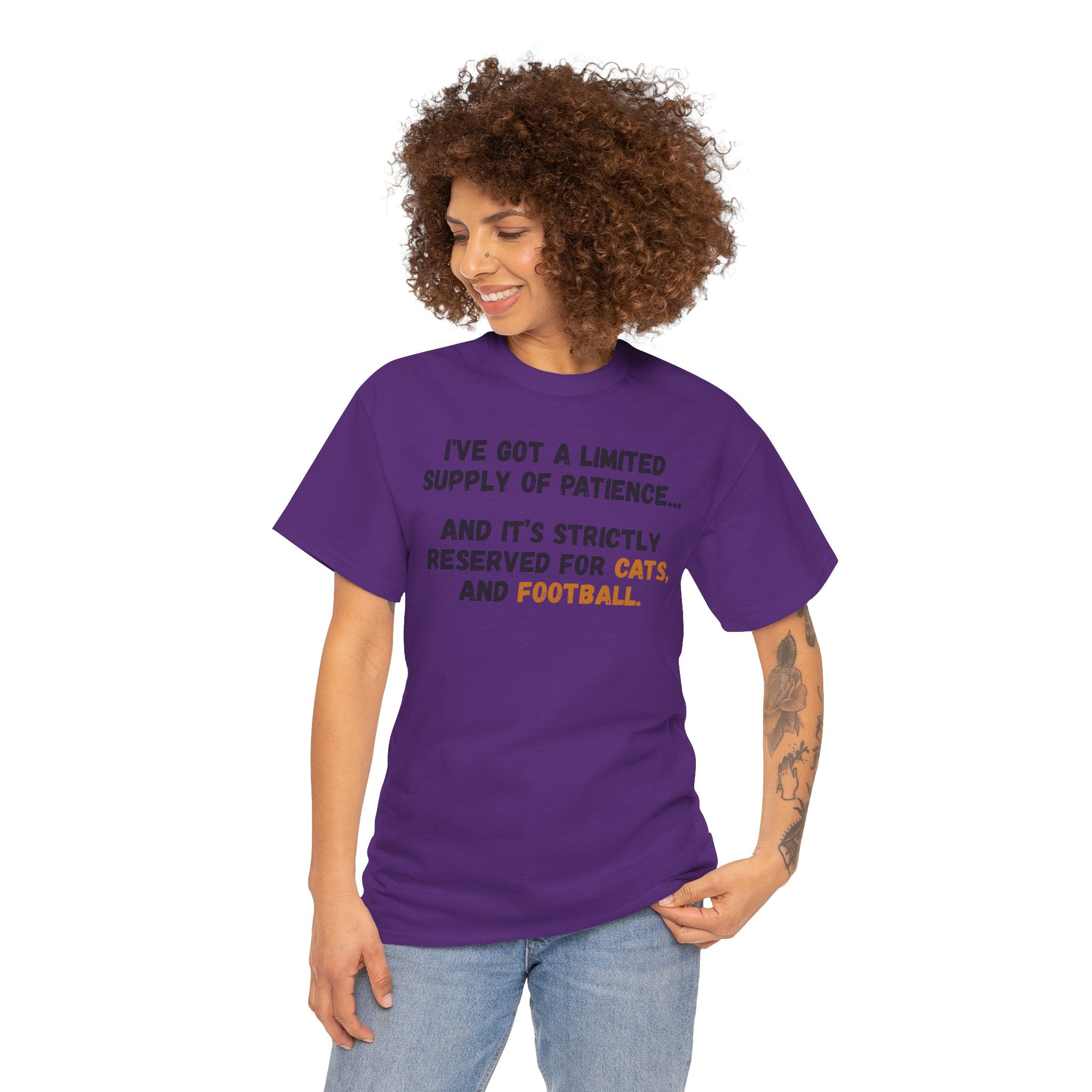 Patience Reserved For Cats and Football T-Shirt