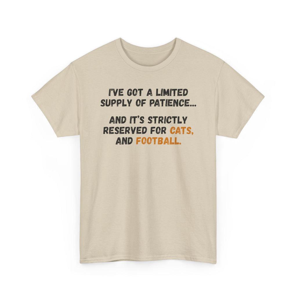 Patience Reserved For Cats and Football T-Shirt