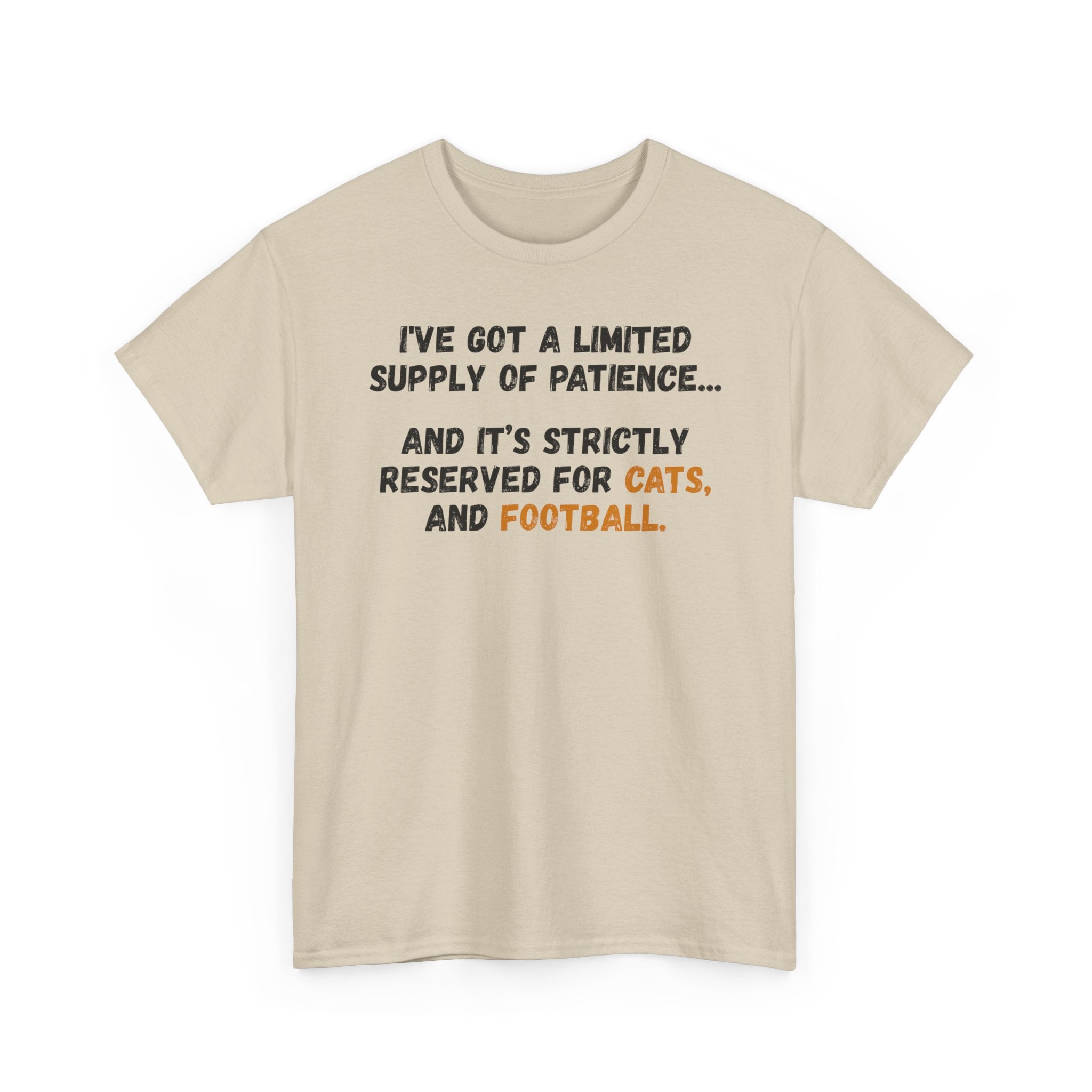 Patience Reserved For Cats and Football T-Shirt