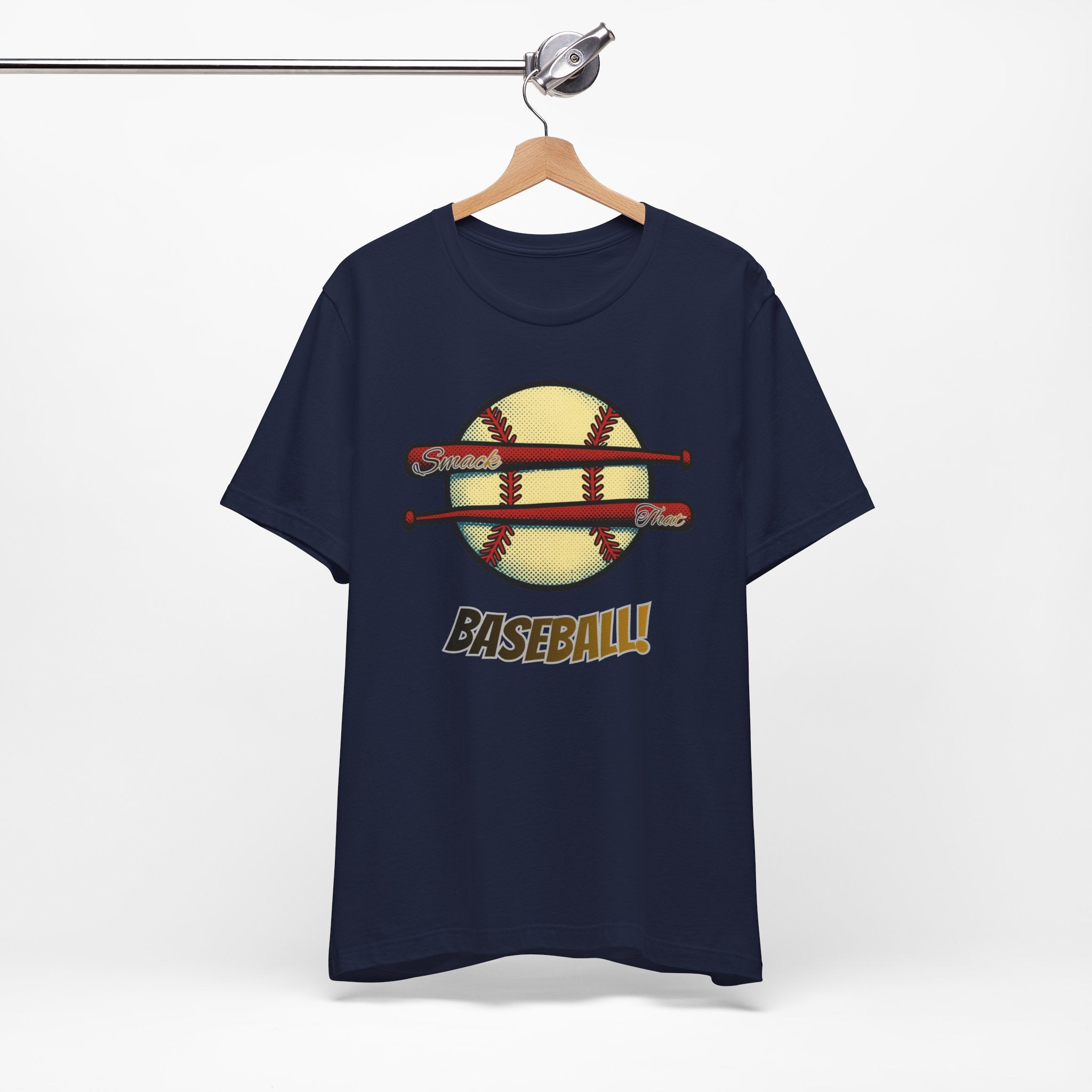 Smack That Baseball Retro Baseball Tee — Bats Graphic Shirt