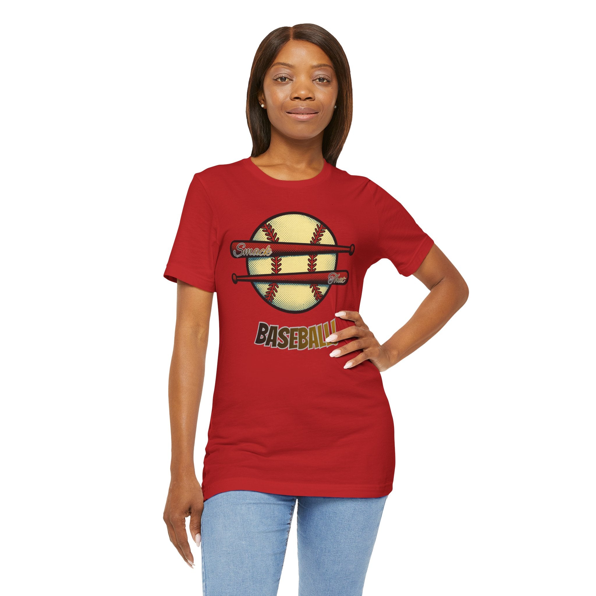 Smack That Baseball Retro Baseball Tee — Bats Graphic Shirt