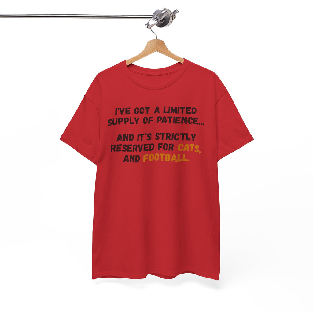 Patience Reserved For Cats and Football T-Shirt