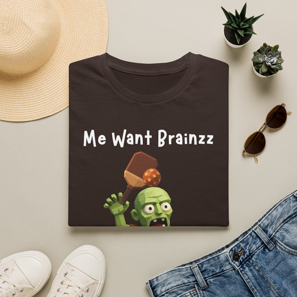 Me Want Brainzz Zombie T‑Shirt — Funny Pickleball Zombie Tee