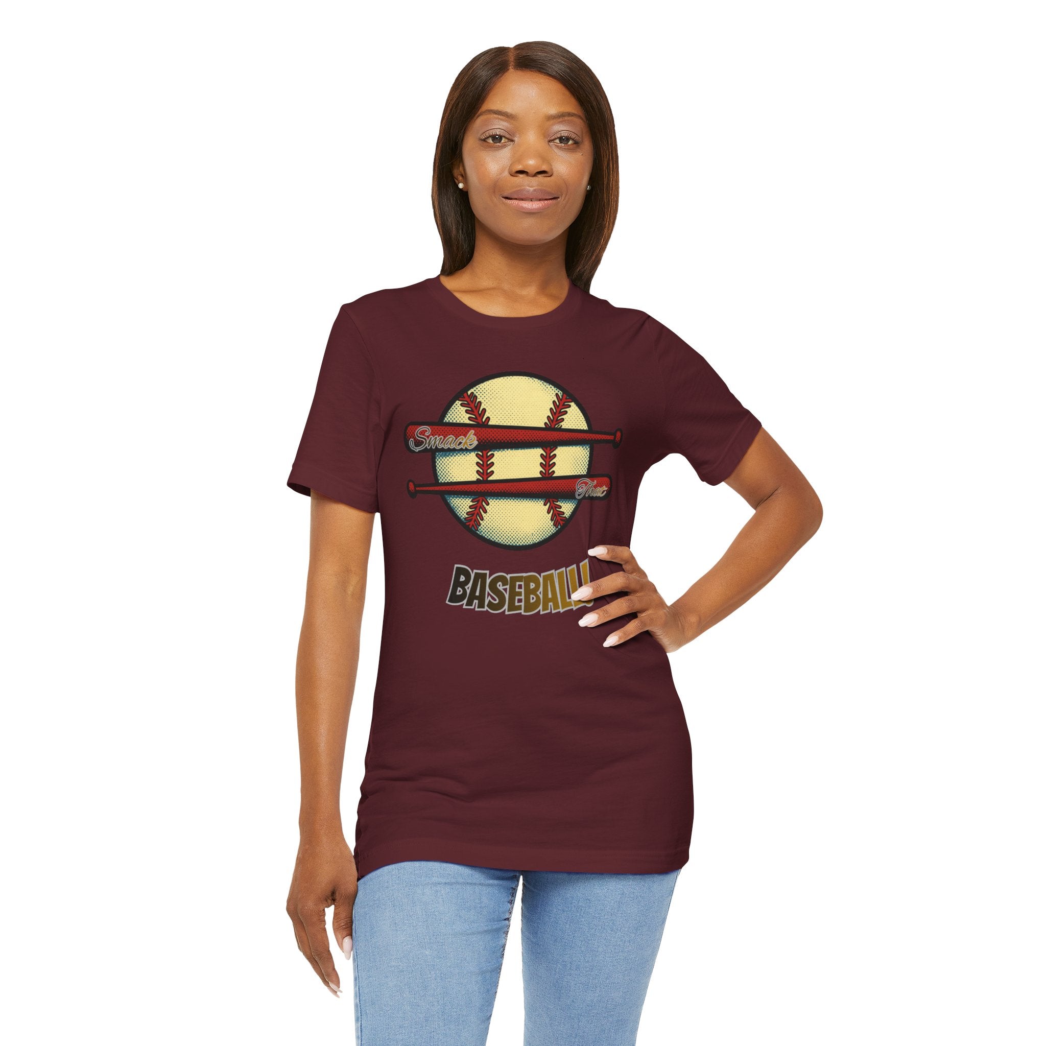 Smack That Baseball Retro Baseball Tee — Bats Graphic Shirt